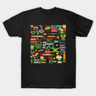 Jamaica One Love Culture Pattern T-Shirt